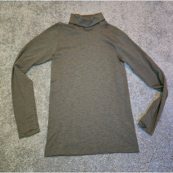 Athleta Flurry Blizzard Shine Turtleneck Coffee House Brown Size Small - Picture 1 of 8